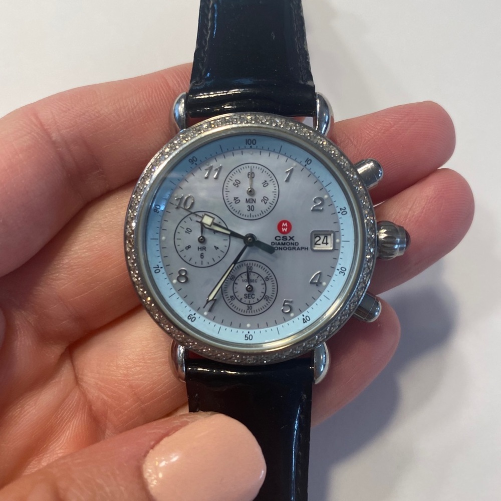 Michele CSX Diamond Chronograph Watch DiamondBezel